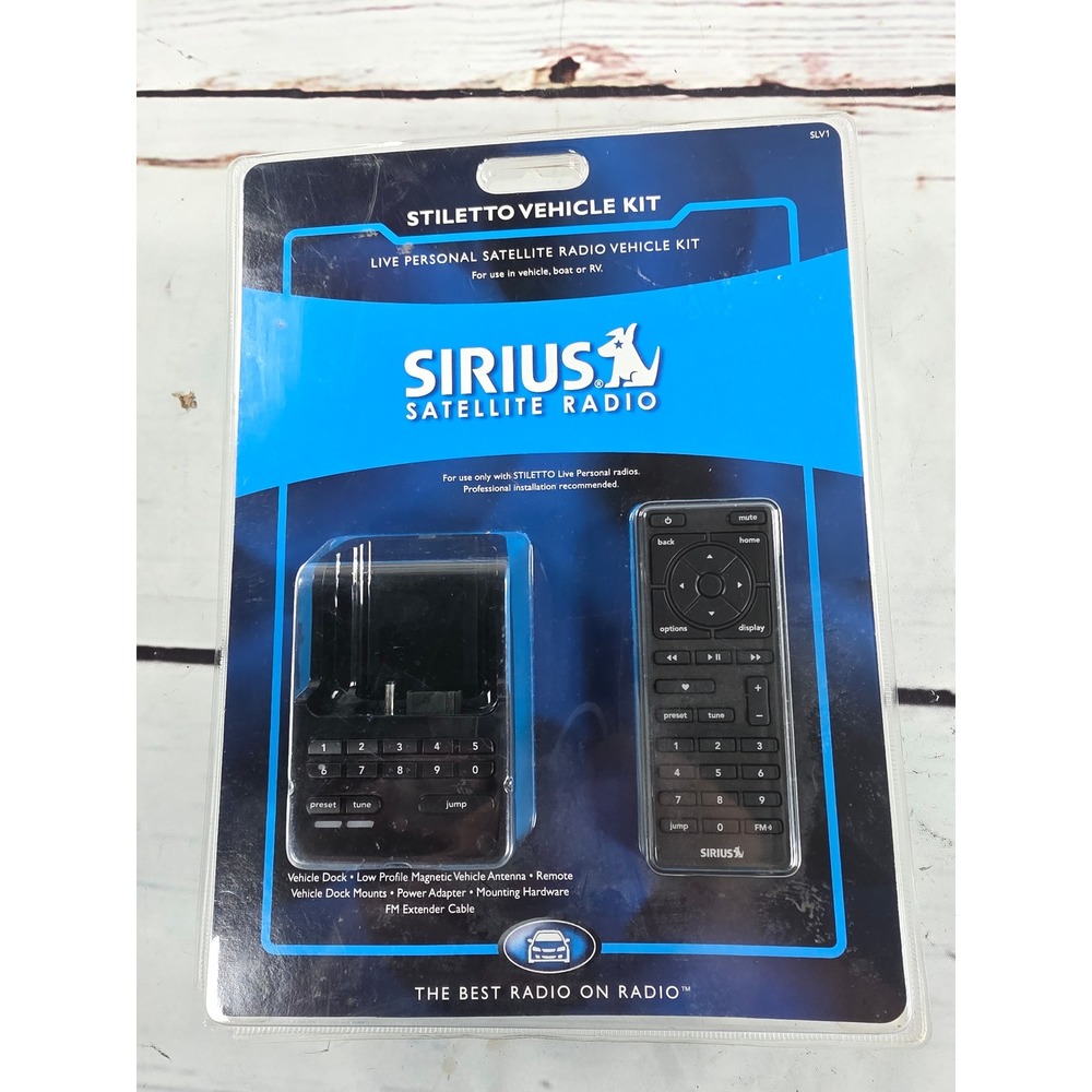 Sirius Satellite Radio Stiletto Vehicle Kit SLV1 New Sealed Remote Antenna Dock